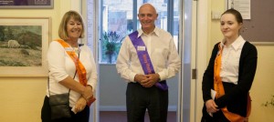 Volunteer stewards waiting to greet audience at Festival