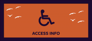 Image of a wheelchair icon against a purple background with text that reads Access Info.